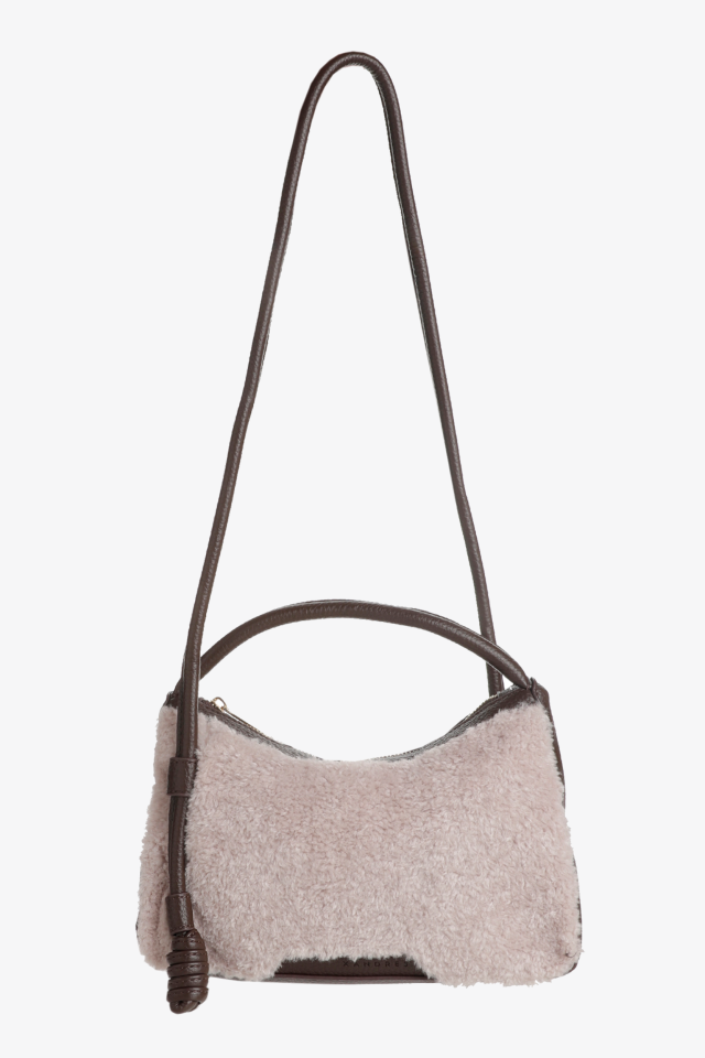 Crossbody met faux fur