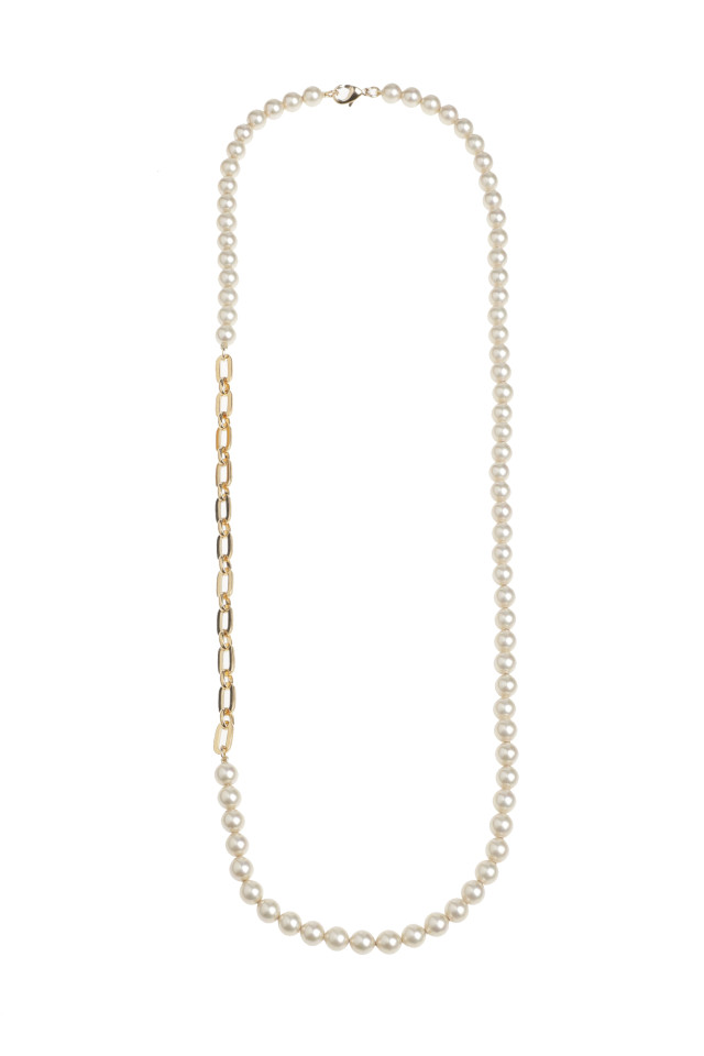 Collier chaîne avec perles