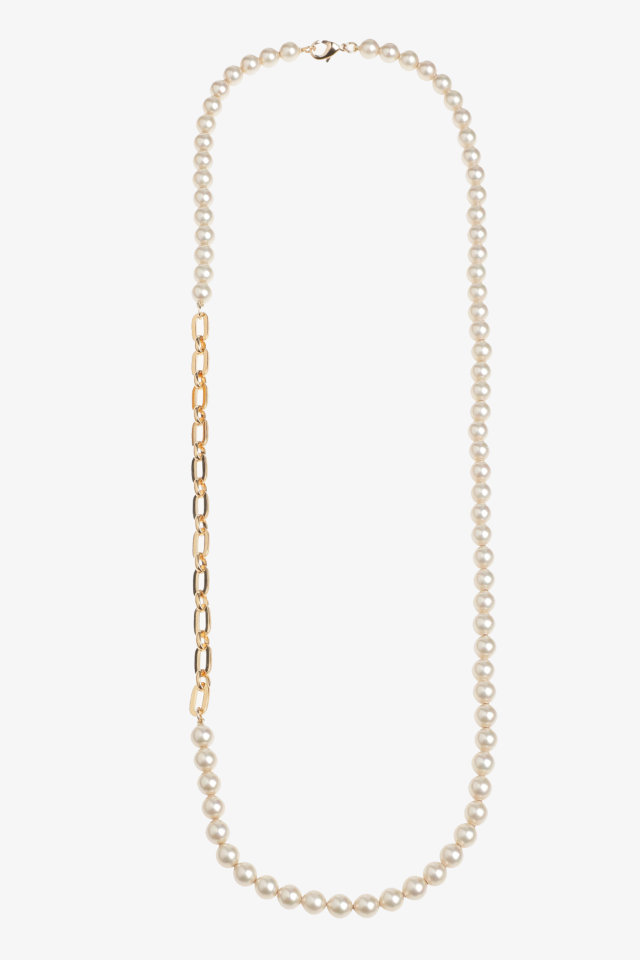 Chain necklace with pearls
