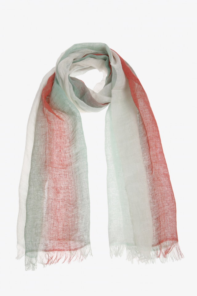 Linen scarf in pastel colours