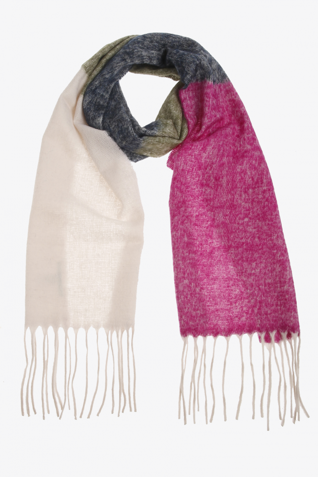 Multicoloured scarf in mohair blend