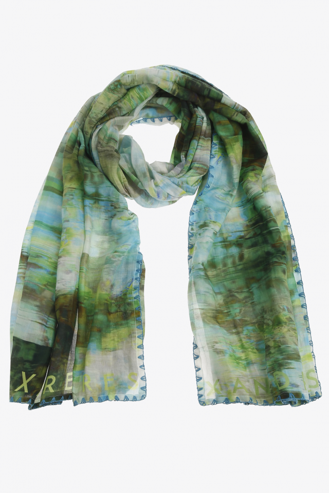 Scarf with summery print