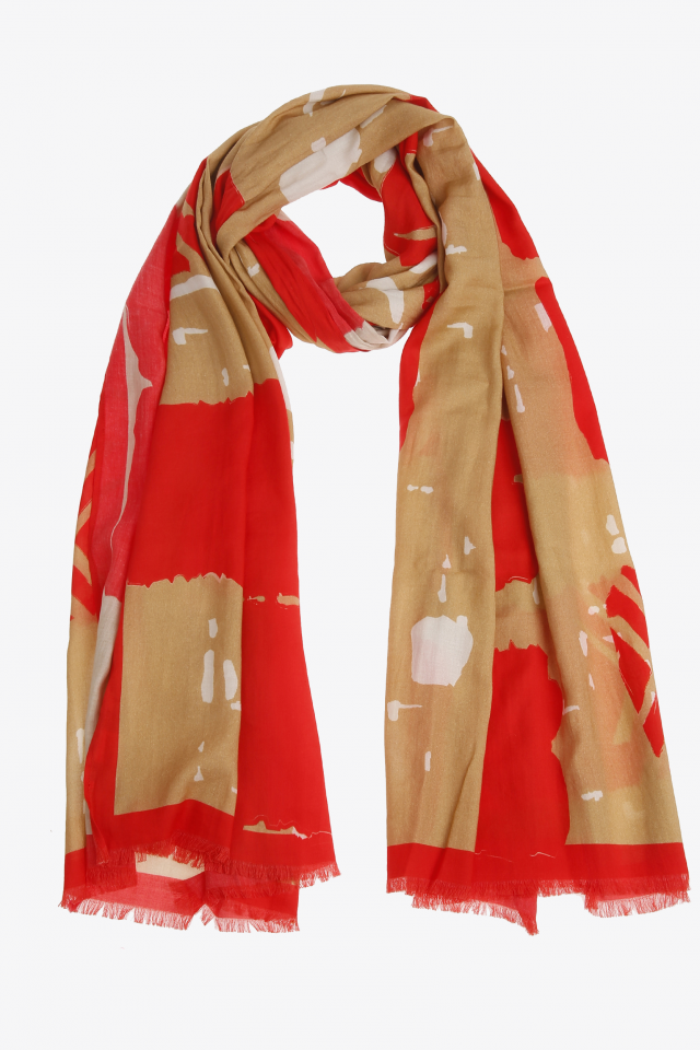 Block print scarf