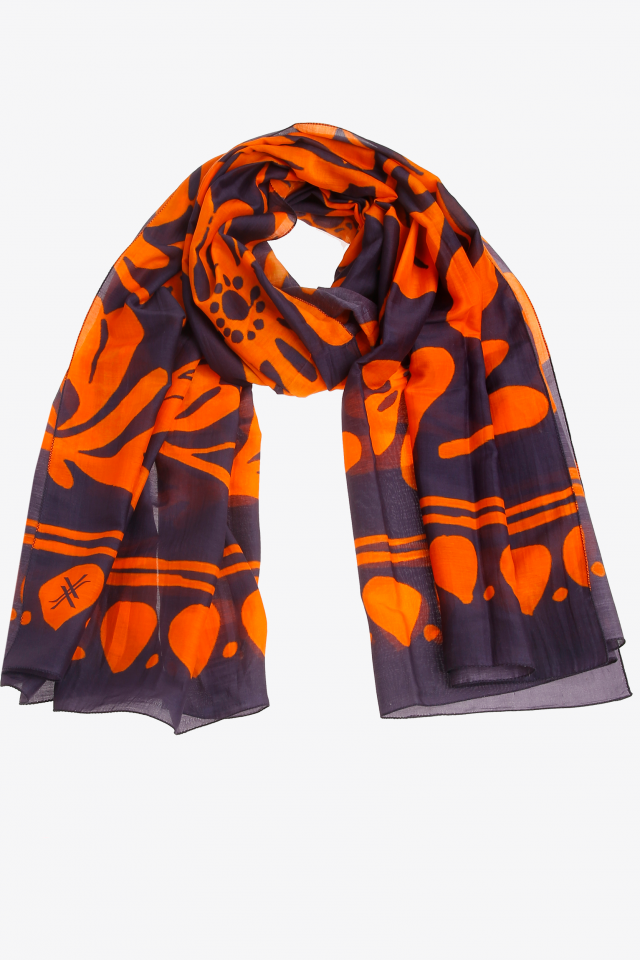 Foulard avec motif floral