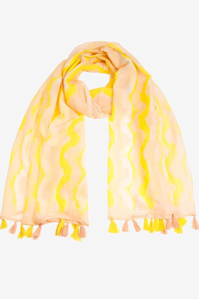 Foulard avec motif ondulé