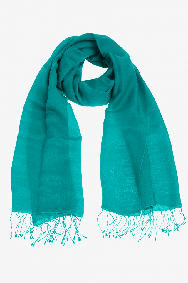 Pashmina van zijde en wol
