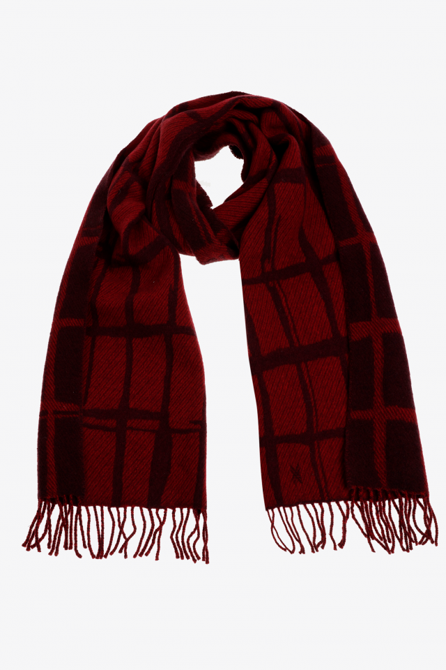 Scarf with checked print