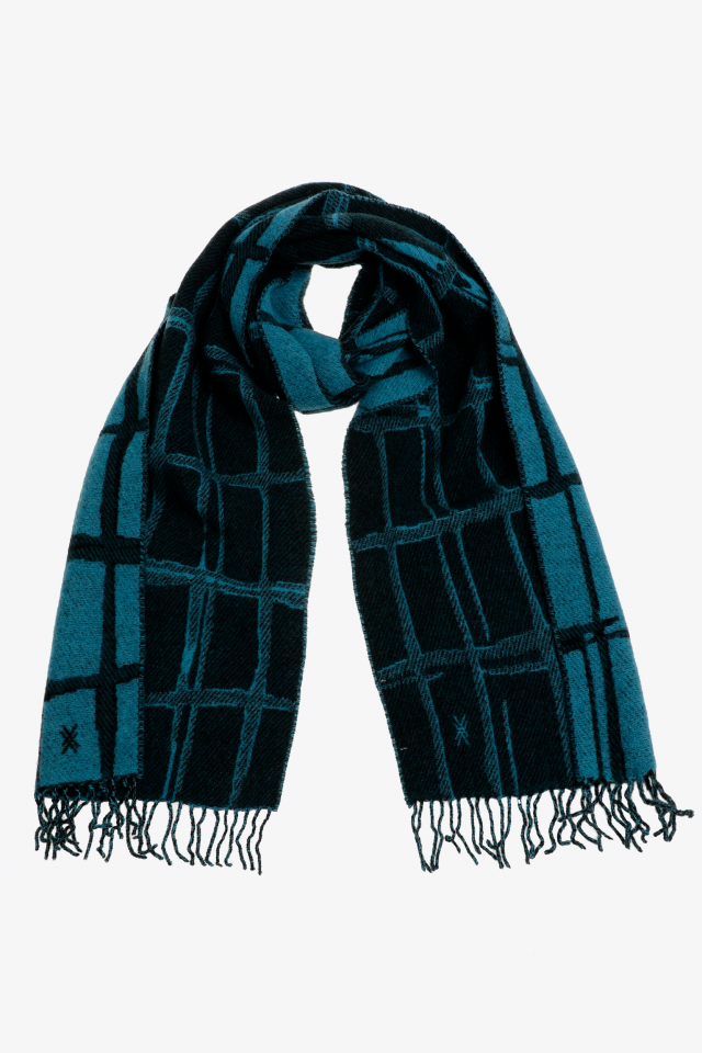 Scarf with checked print