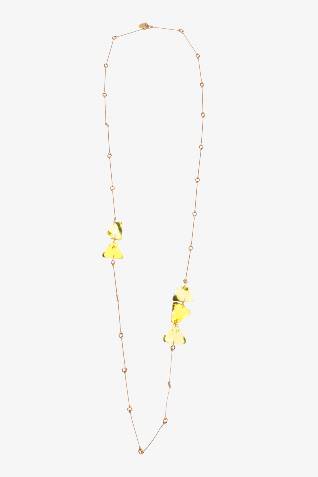 Long collier avec pierres