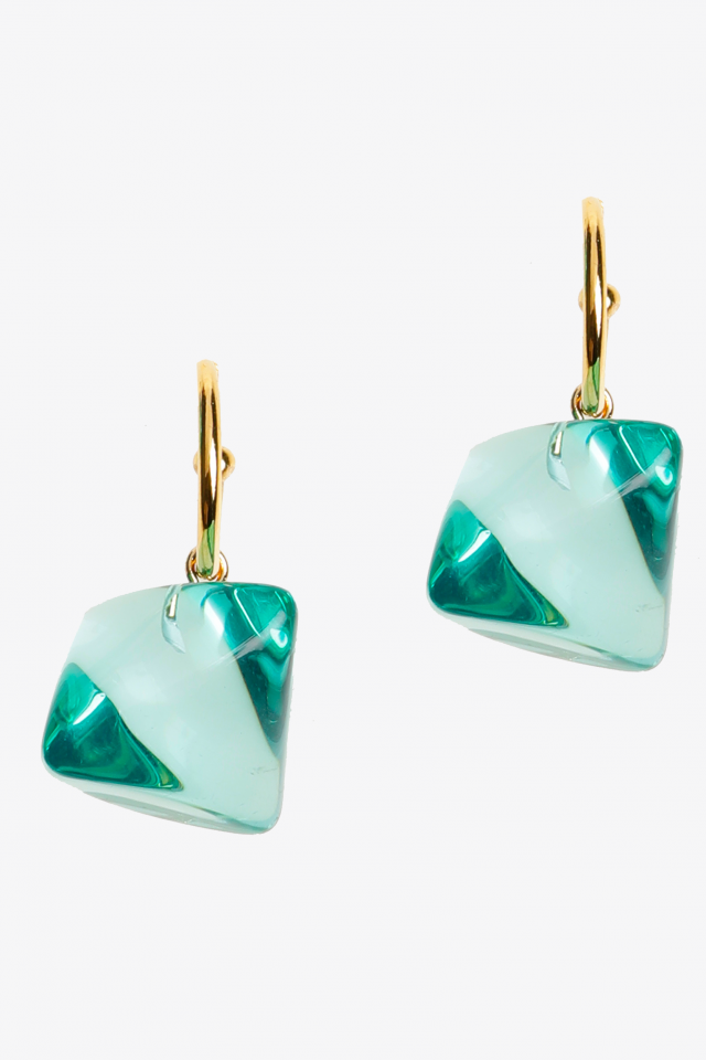 Boucles d'oreilles avec pierres de couleur