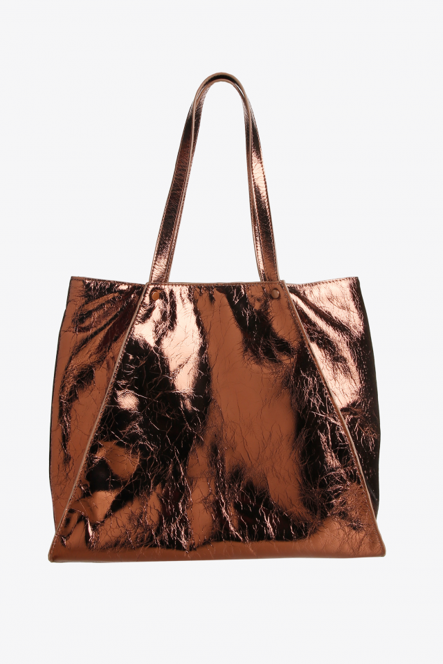 Xandres leather shopping bag
