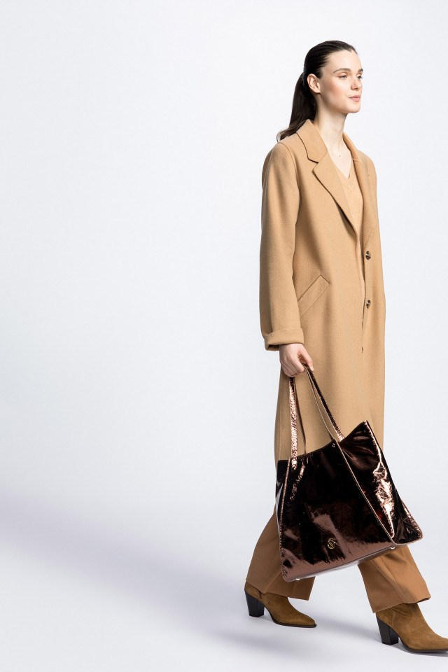 Xandres leather shopping bag
