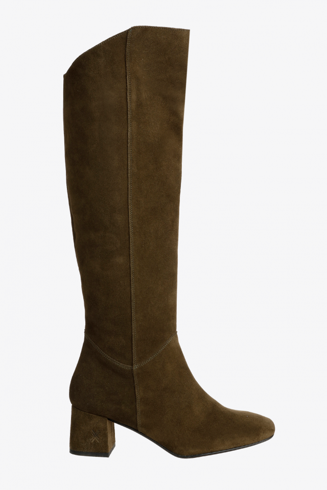 Lange Wildlederstiefel