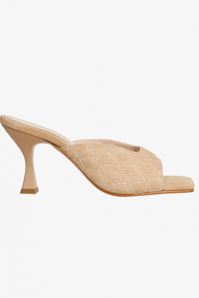 Comfortable suede heels