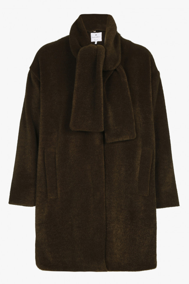 Mid-length khaki coat