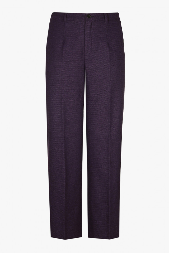 Wide purple trousers