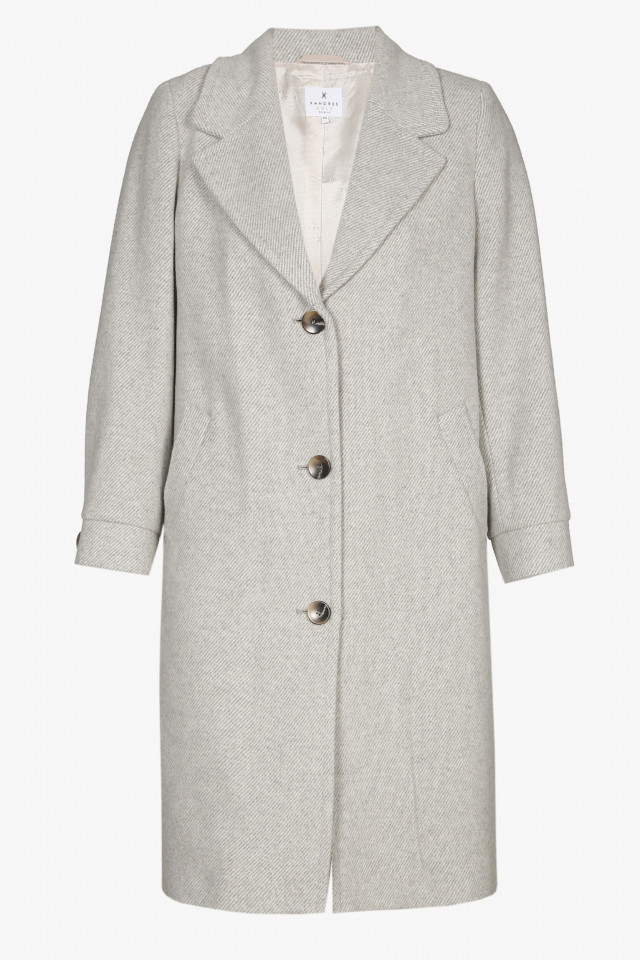Light grey coat with thin stripes