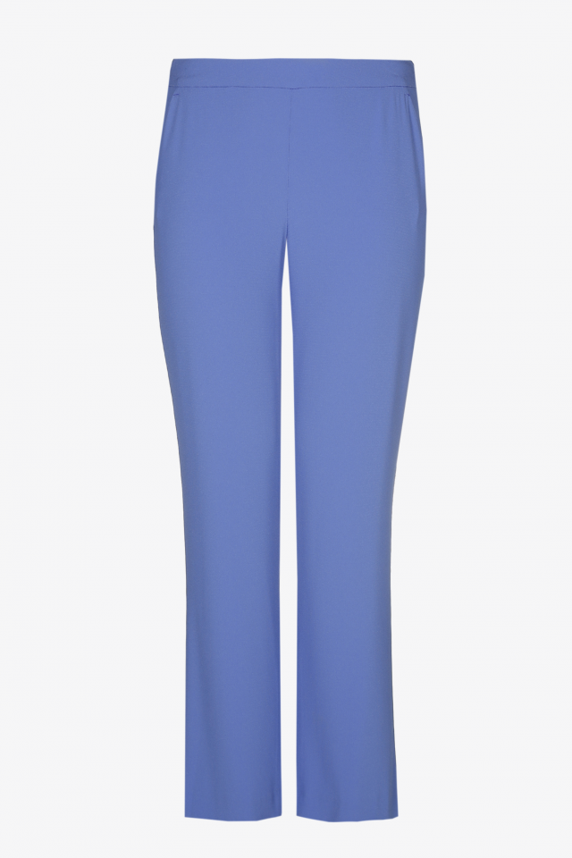 Blue loose-fit summer trousers