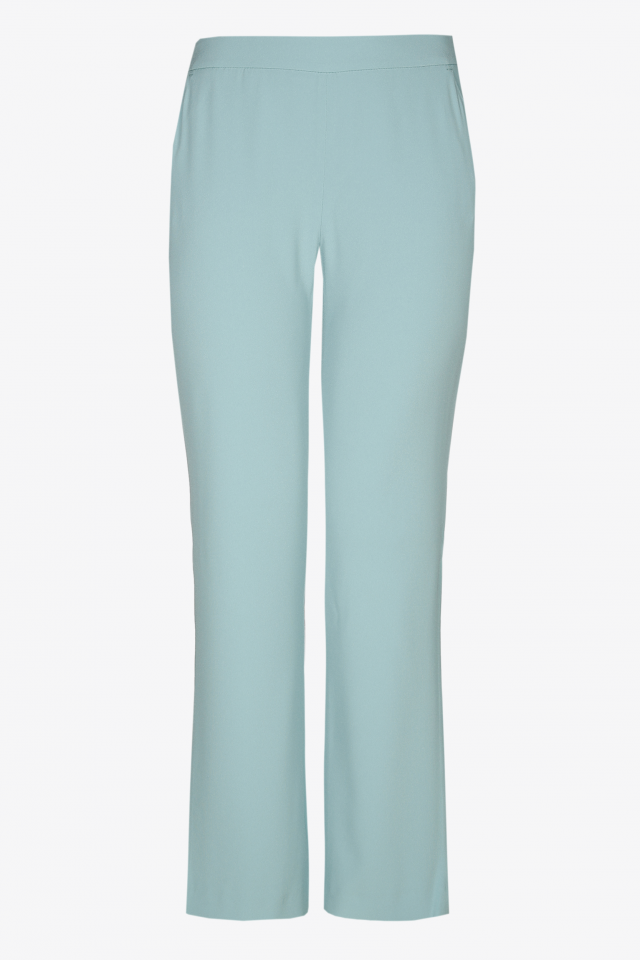 Mint green loose-fit summer trousers