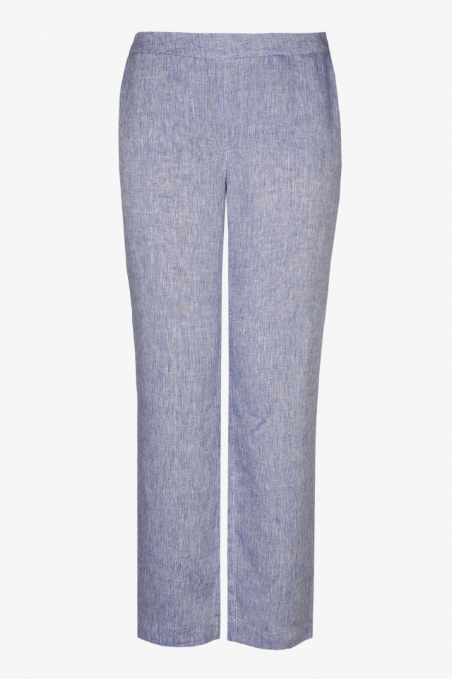 Pantalon bleu en lin