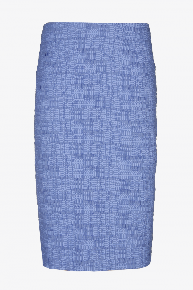 Blue pencil skirt