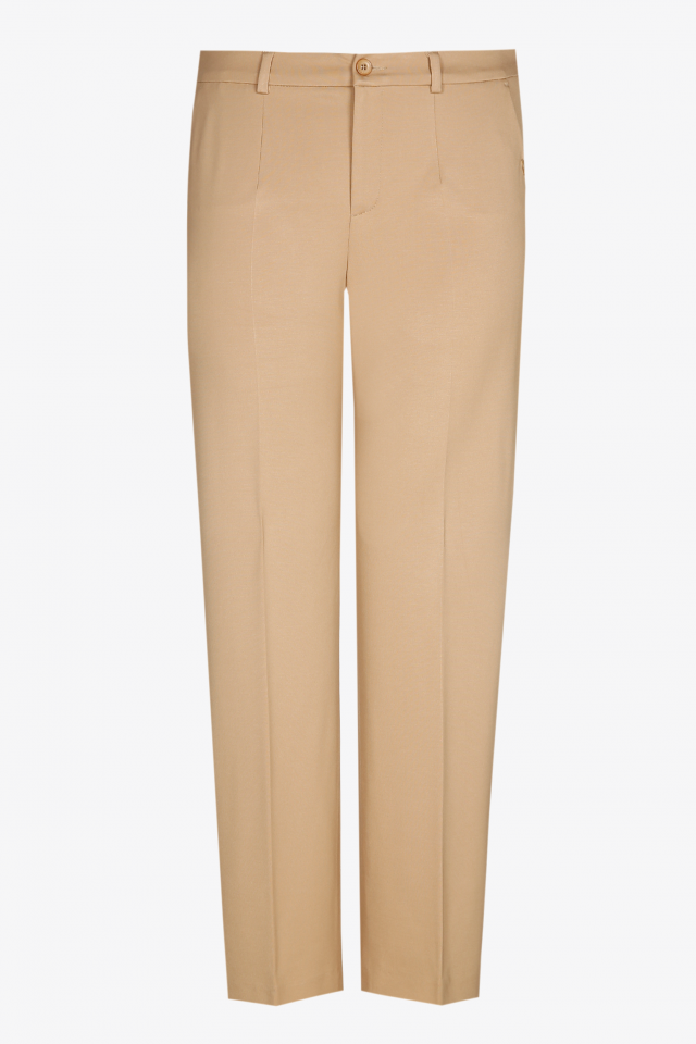 Wijde broek met elastiek in taille