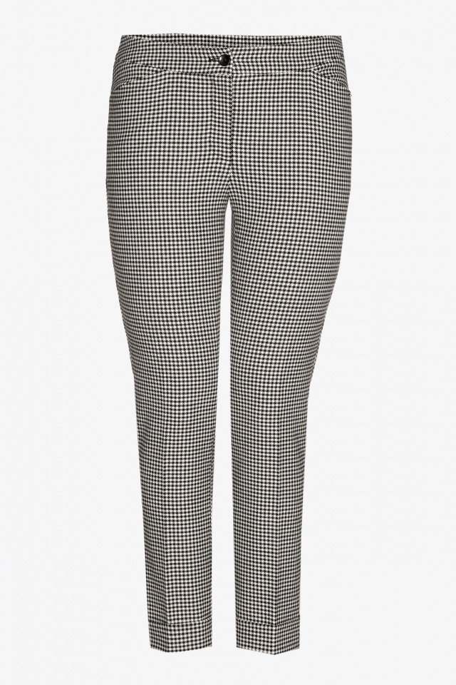 Pantalon à motif pied-de-poule