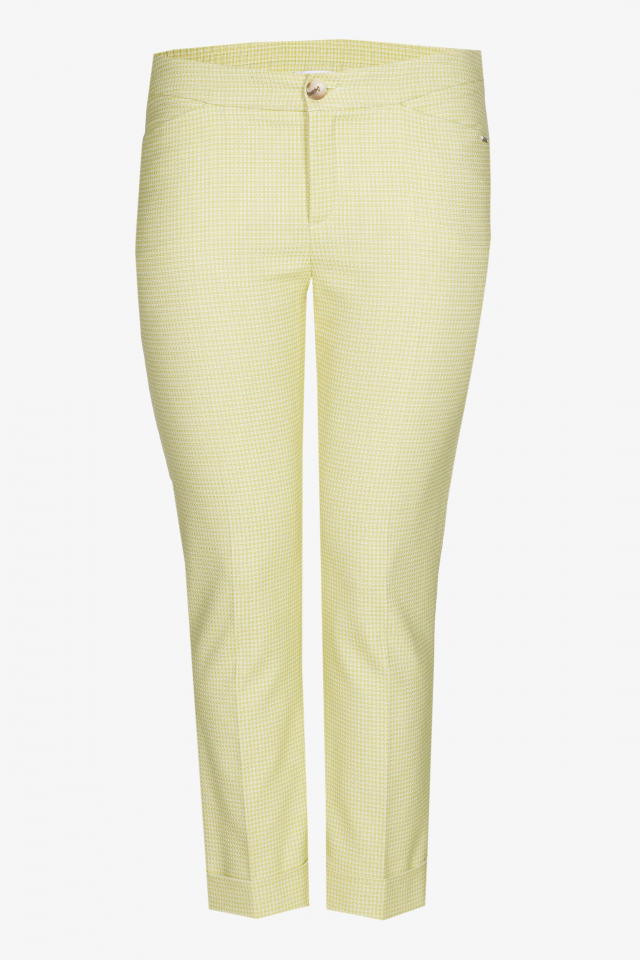 Pastel-coloured trousers with checks