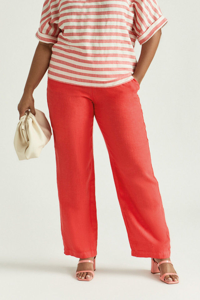 Pantalon en lin à jambes droites