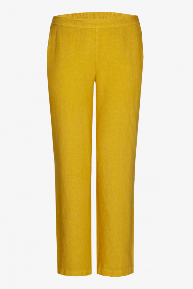 Linnen broek met rechte pijpen