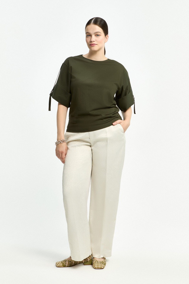 Pantalon habillé avec lurex discret