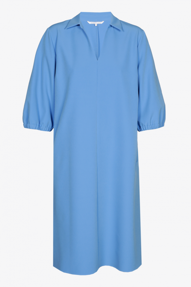 Robe en ligne A en tissu sergé