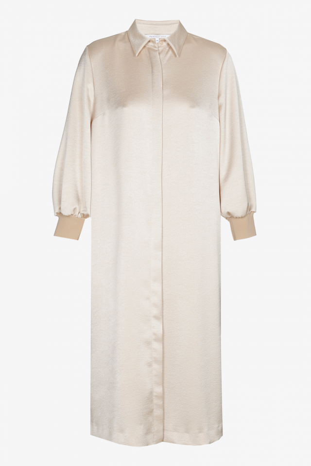 Durchgeknöpftes Kleid mit kleinem Kragen