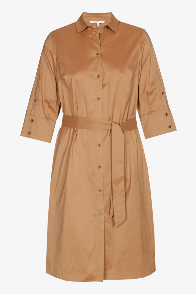 Shirt dress with matching tie