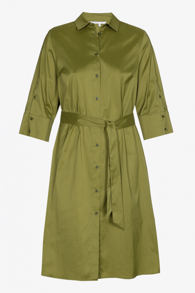 Robe-chemise avec ceinture assortie