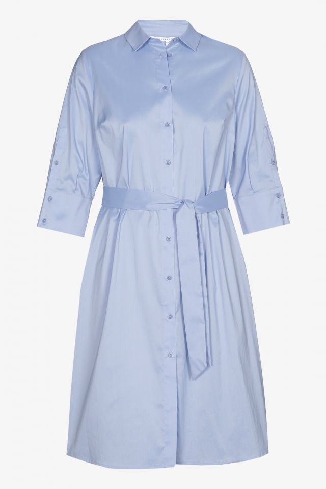 Robe-chemise avec ceinture assortie