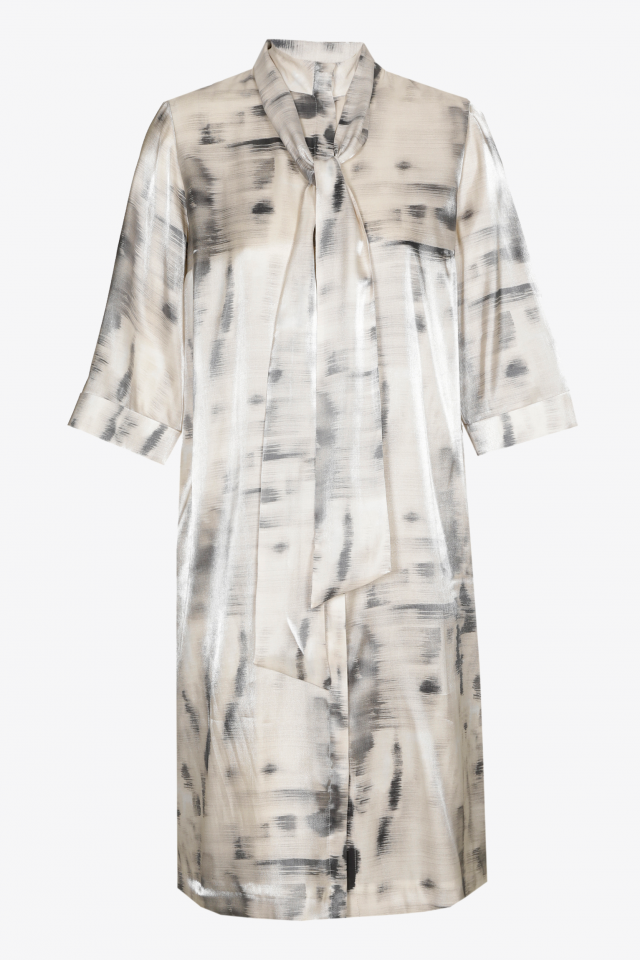Robe boutonnée satiné