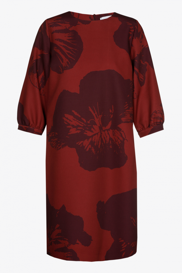 Dress with pop-art floral pattern