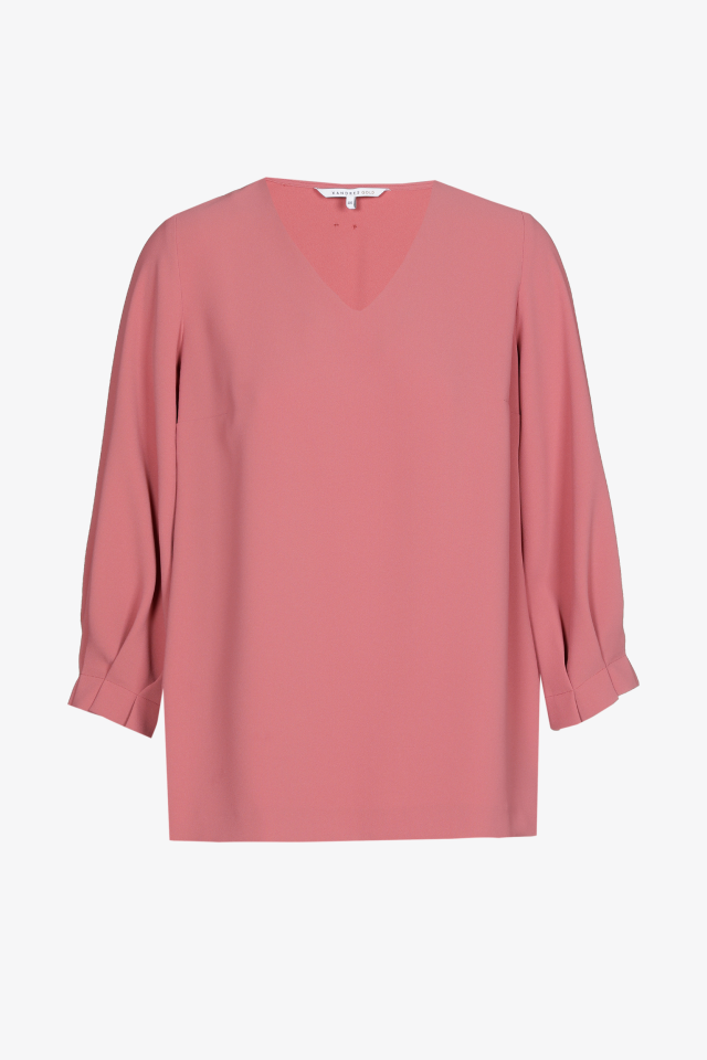 Dames blouse met elegant plooidetail