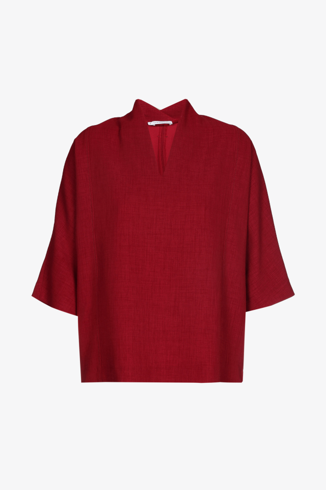 Bluse aus Kreppstoff