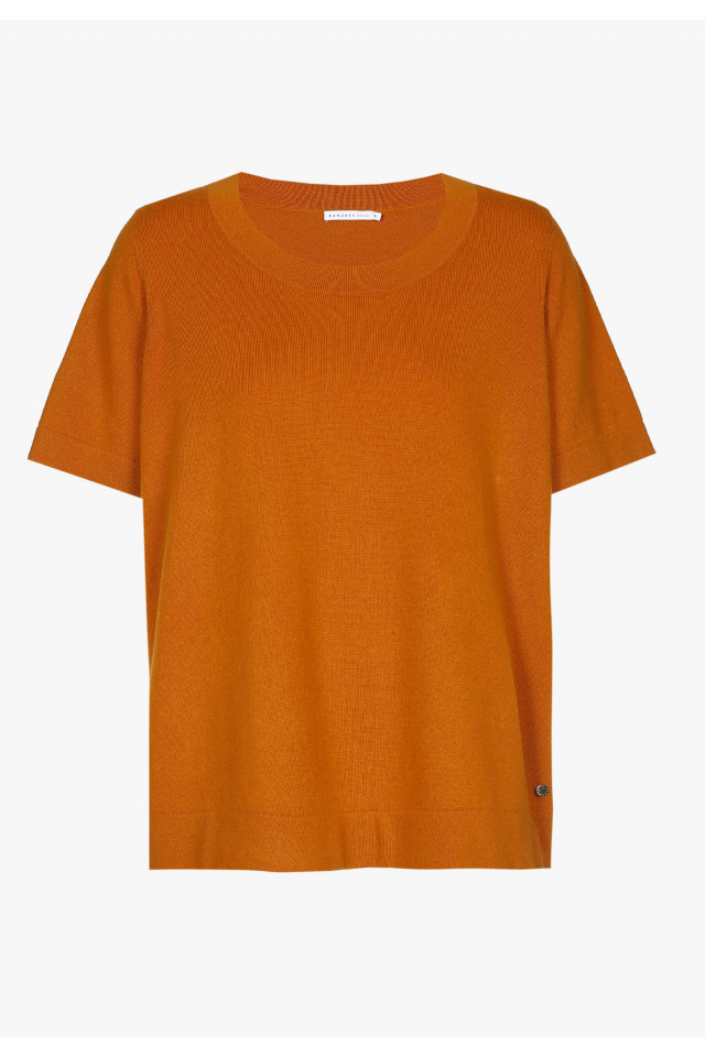 Brown jumper with short sleeves