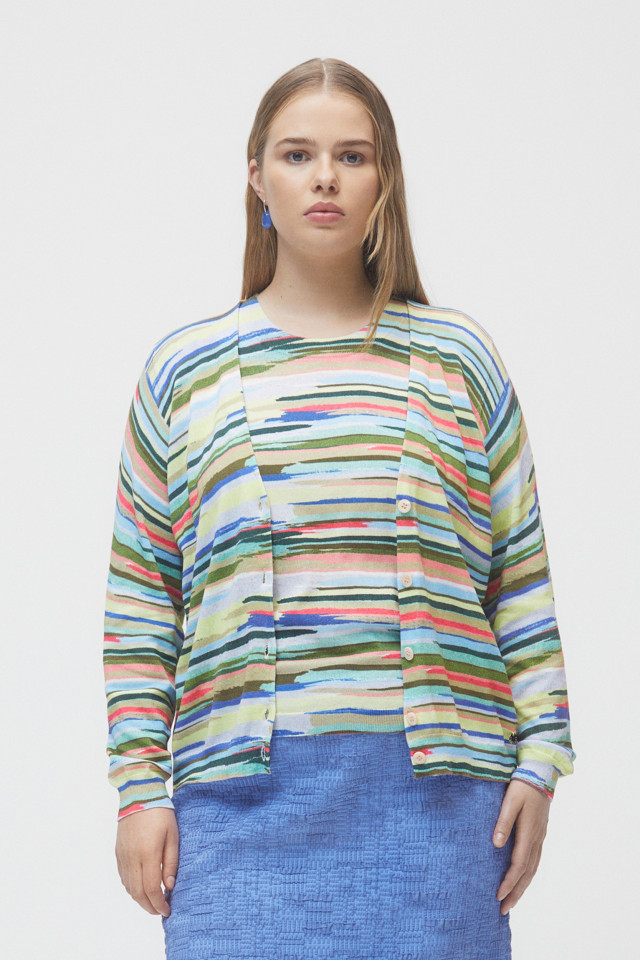 Colourful striped cardigan