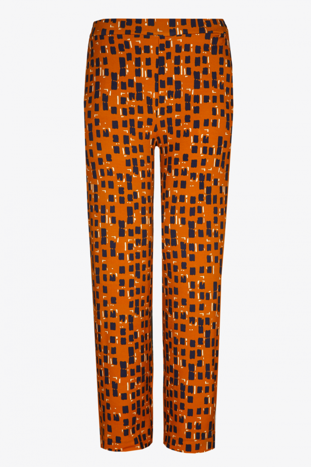 Broek met originele blokprint