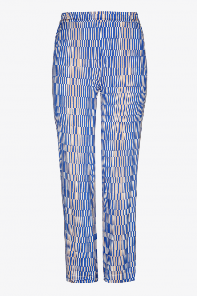 Broek in stretchstof met print