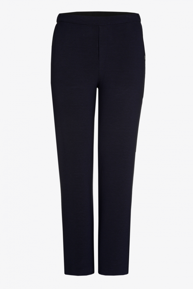Brightly coloured ribbed trousers