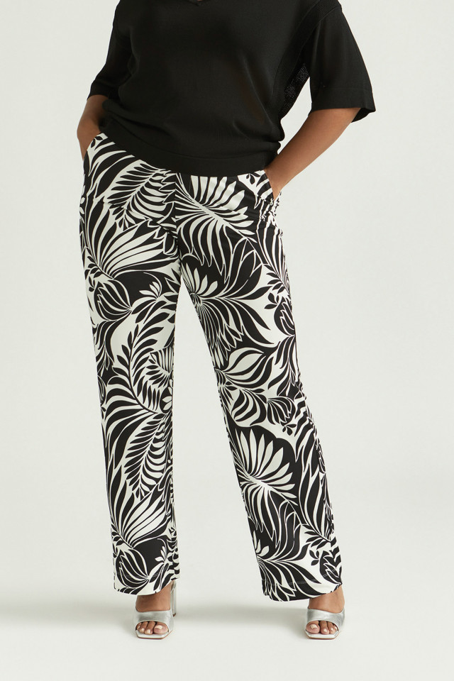 Pantalon à motif floral