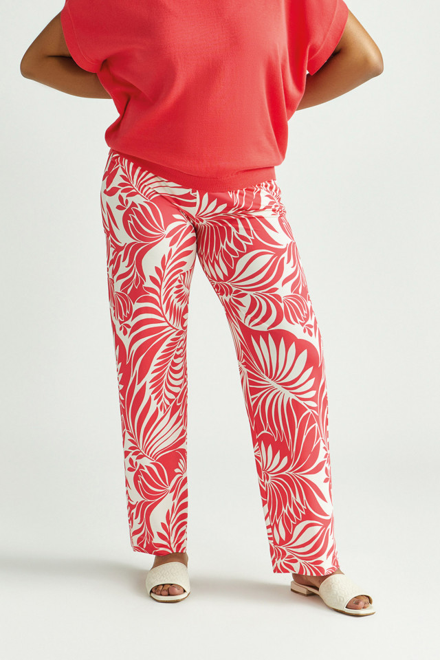 Pantalon à motif floral