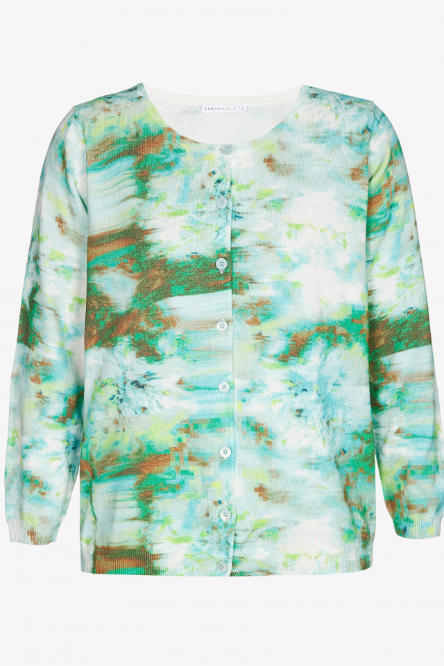 Cardigan large avec motif