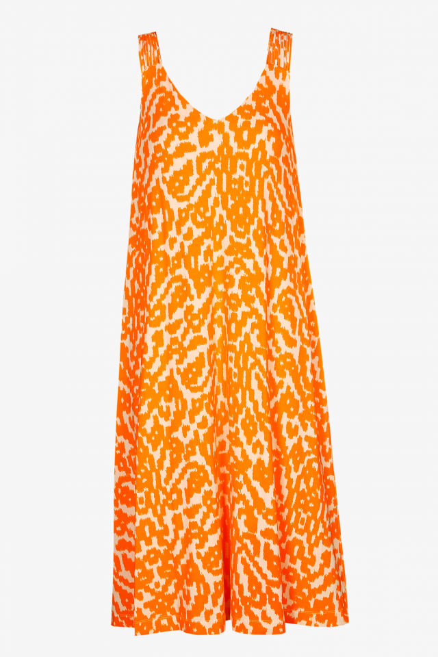 Long beach dress with A-line