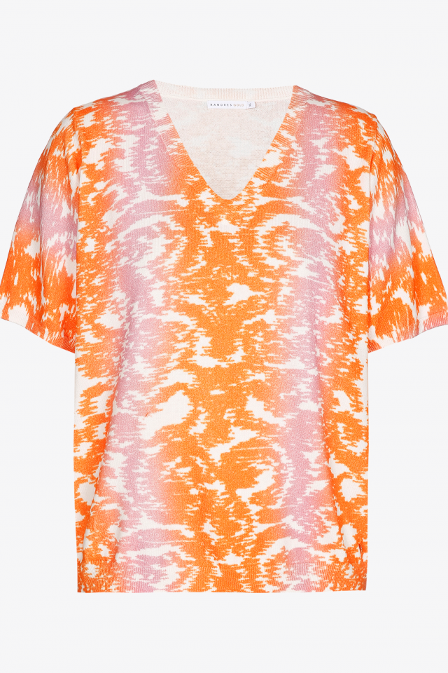 Pull surdimensionné avec motif estival